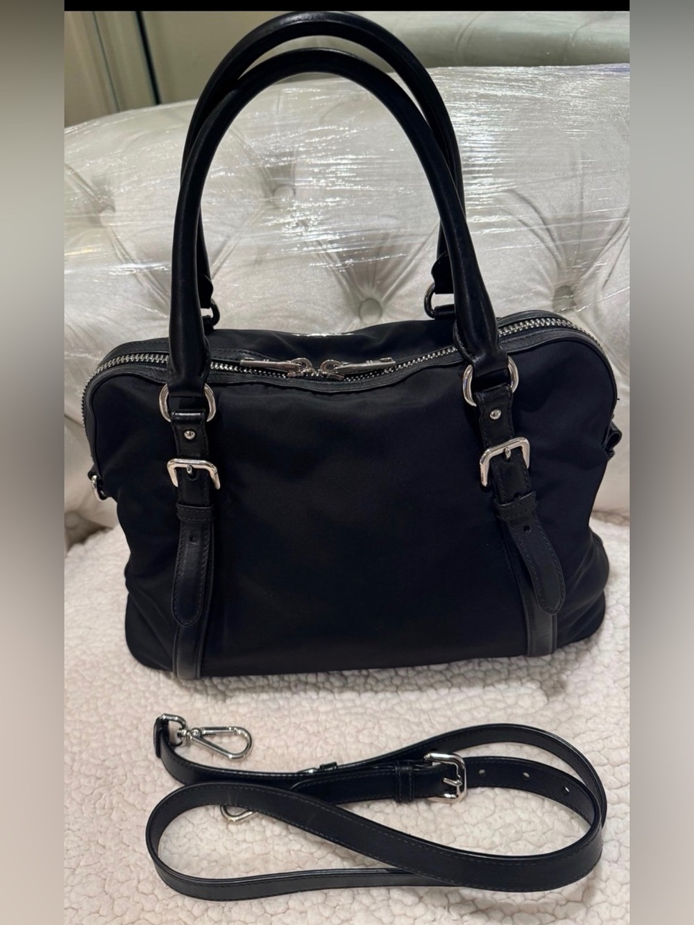 Pre-Loved Authentic Vintage Prada Tessuto - Picture 3 of 12